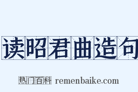 读昭君曲造句是什么意思的图片